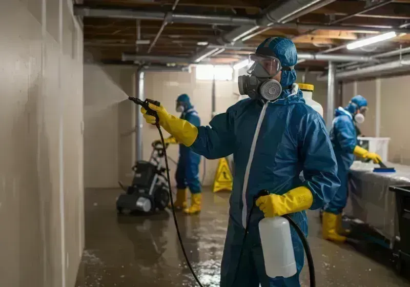 Basement Sanitization and Antimicrobial Treatment process in Bismarck, MO